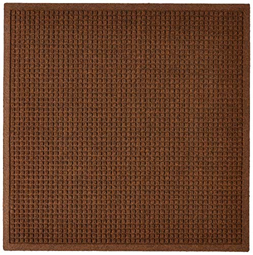 Hudson Exchange (35"x35", Dark Brown) Waterhog Fashion Scraper Entry Square Floor Mat - color: Dark Brown