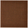 Hudson Exchange (35"x35", Dark Brown) Waterhog Fashion Scraper Entry Square Floor Mat - color: Dark Brown