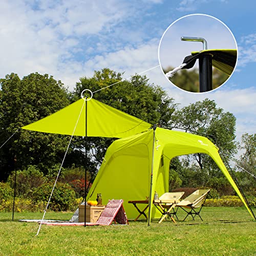 Pop Up Canopy Sun Shelters Shade Tent Camping Canopy 8.2' X 8.2' - Instant Portable Sports Cabana Umbrella, Easy Set-up and Take Down, with Sun Protection and One Shade Wall Included (Awning Green) - color: Green
