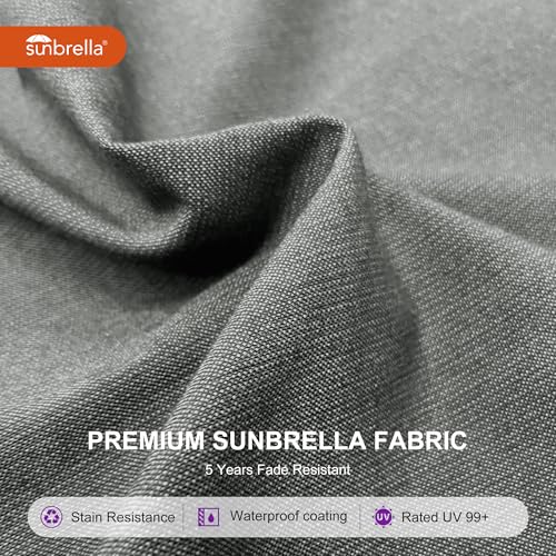 PURPLE LEAF 9' X 12' Cantilever Outdoor Patio Umbrella Large Heavy Duty 360° Rotation Double Top Offset Rectangular Umbrellas for Backyard Deck Pool, Cast Slate - color: Cast Slate, size: 9' X 12'