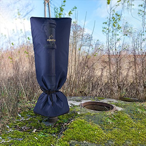 Kuuqa Large Size Outdoor Faucet Cover Faucet Socks Outdoor Hose Cover for Winter Freeze Protection,Deep Blue - color: deep blue