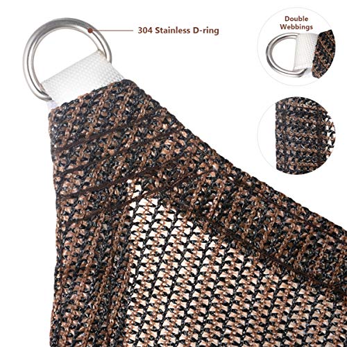 Eden's Decor 4' x 9' Brown Sun Shade Sail Outdoor Canopy Rectangular Awning Fabric Cloth Screen for Patio Garden Backyard Pergola Custom Size - color: Brown, size: 4' x 9'
