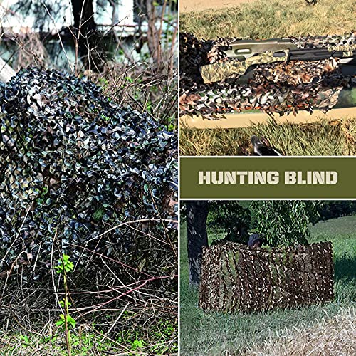 Sposuit Camo Netting - Camouflage Net 10x20 20x20 10x10 5x10 5x20, Military Camo Netting for Hunting Bulk Roll, Camo Tarp Sunshade Net for Party Decorations, Sunshade, Camping Ghillie Netting - color: Dry Grass, size: 10ft x 10ft(3M x 3M)