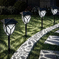 Ensenior Solar Lights Outdoor, 6-Pack LED Solar Garden Lights for Pathway Yard Patio Walkway Planter Walkway Landscape Lighting, IP65 Waterproof, Energy-Efficient Landscape Lighting, 6500K - color: 6500K- Cool White