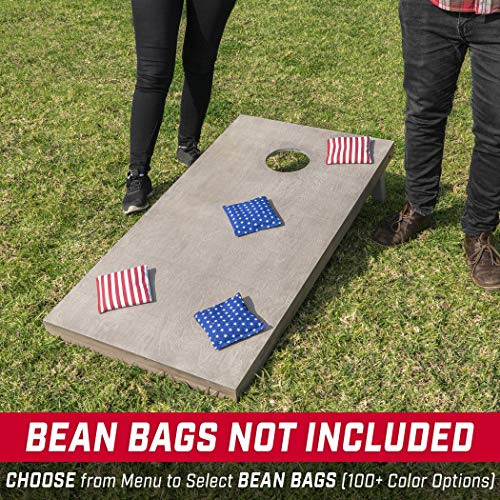 GoSports 4 ft x 2 ft Regulation Size Wooden Cornhole Boards Set - Includes Carrying Case and Bean Bags (Choose Your Colors) Over 100 Color Combinations - color: Burgundy & Orange
