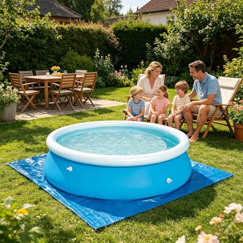Pool Ground Protection Tarp, Heavy Duty Base Padding Mat, for Outdoor Lawn Deck Surfaces, Polyethylene Waterproof Fabric Material, Tear Resistant Ground Cover Sheet, Swimming Pool Bottom Protection La - color: C