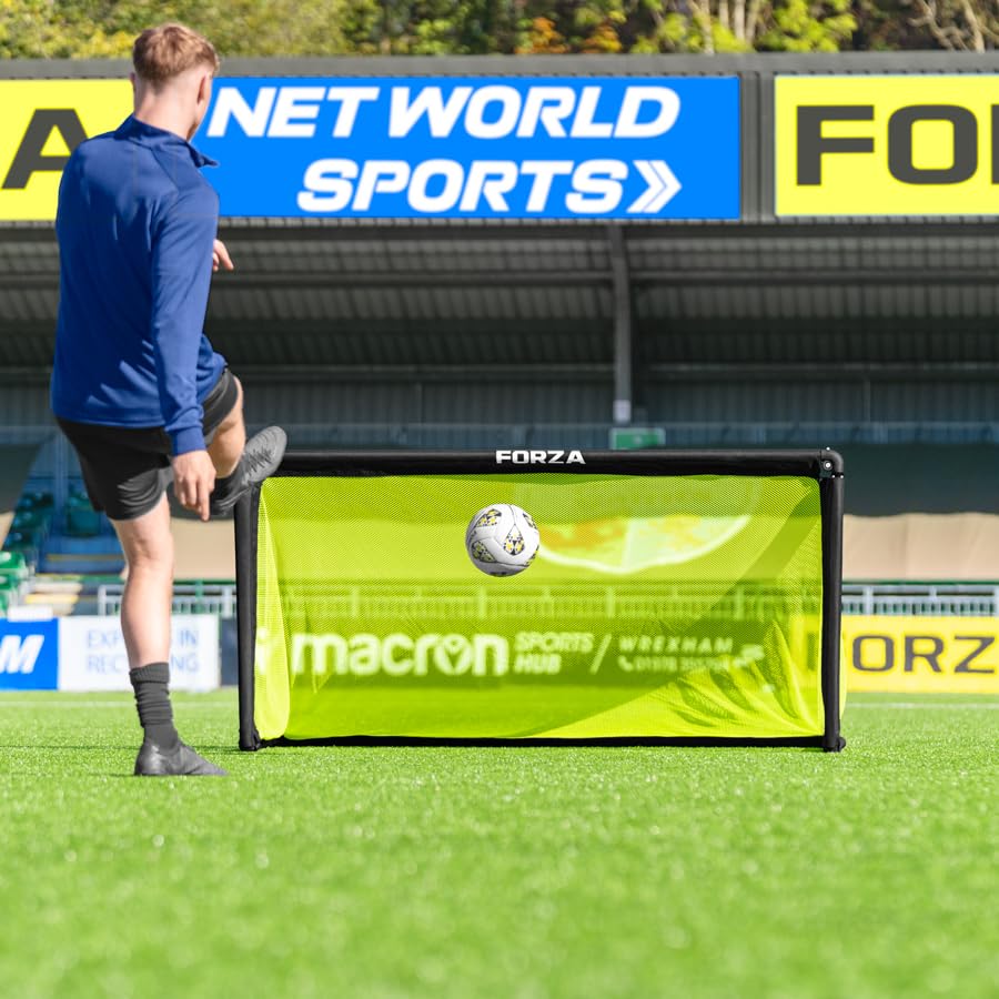 FORZA POD Goal Lite | Lightweight ALU40 Portable Soccer Goal – Assembles in Seconds – Perfect for Training, Matches & Backyard Play – Sizes: 4ft, 5ft & 6ft - color: Fluro Yellow, size: 6 x 3