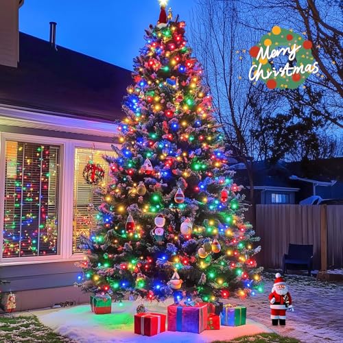 JMEXSUSS 168FT 600 LED Christmas Decor String Lights - 8 Modes Multicolor Christmas Lights Outdoor/Indoor Waterproof Plug-in Party Holiday Xmas Decorationsons - color: Multicolor, size: 600 LED