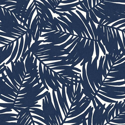 Arden earthFIBER Outdoor Dining Chair Cushion, 20 x 20, Rain-Proof, Fade Resistant, Navy Blue King Palm - color: Navy Blue King Palm, size: 1 Pack, style: Polyfill