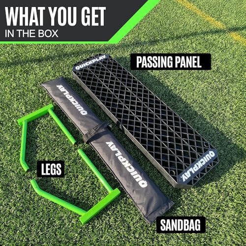 QuickPlay Replay Station 4-in-1 Soccer Rebounder Board - Portable Rebound Board for Backyard - Dual Surface, Dual Angle Soccer Passing Board for Passing & Reaction Skills - Soccer Training Equipment - style: Replay Station XL