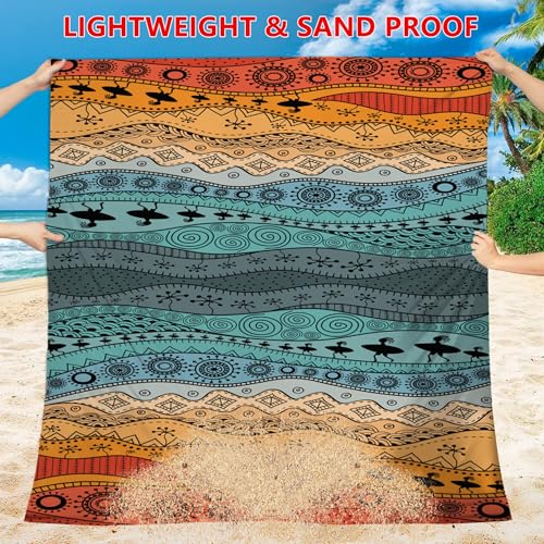 Large Beach Blanket Sandproof Waterproof 70.8" X 86.6"for Quick Drying Outdoor Picnic Mat for Beach - color: D05