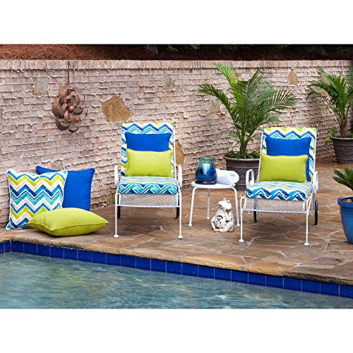 Pillow Perfect Pompeii Solid Indoor/Outdoor Floor Pillow Plush Fill, Weather and Fade Resistant, Floor - 25" x 25", Green, - color: Green Baja Linen Lime, size: Floor - 25" x 25"