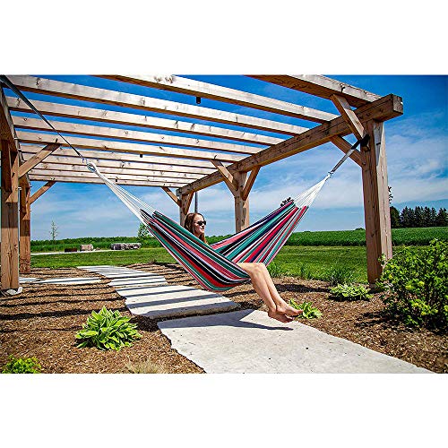 Vivere BRAZ230 Double Brazilian Hammock, Plumeria - color: Plumeria