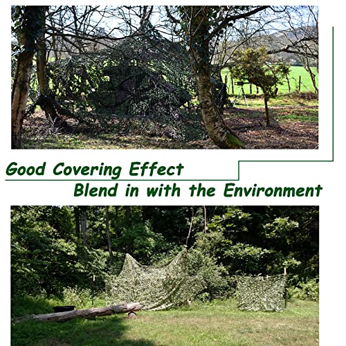 Sposuit Camo Netting - Camouflage Net 10x20 20x20 10x10 5x10 5x20, Military Camo Netting for Hunting Bulk Roll, Camo Tarp Sunshade Net for Party Decorations, Sunshade, Camping Ghillie Netting - color: Woodland, size: 10ft x 13ft(3M x 4M)