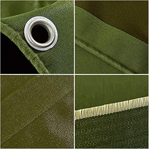 Tarp Canvas,Heavy Duty Waterproof for Outdoors, Truck, Water Resistant, UV Resistant Tarpaulin Cover for Car Boat Camping Firewood Woodpile(13 x 9.8 Feet) - size: 13 x 9.8 Feet
