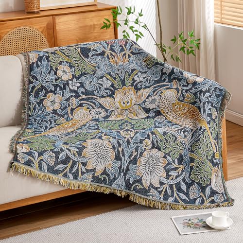 Erke Chair Recliner Cover Boho Throw Blanket Hippie Room Decor Wall Tapestry Outdoor Picnic Camping Rug Mattress Beach Towel Sofa Furniture Slipcover Bohemian 50”x70” The Bird and Strawberry - color: The Bird and Strawberry