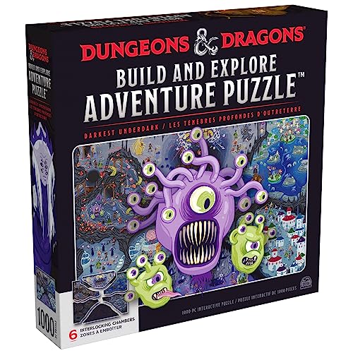 Dungeons & Dragons, Build and Explore Adventure Puzzle, DND Adult Puzzles, Dungeons and Dragons 1000 Piece Puzzles for Adults and Kids Ages 12+ - color: Build and Explore 1000pc Puzzle