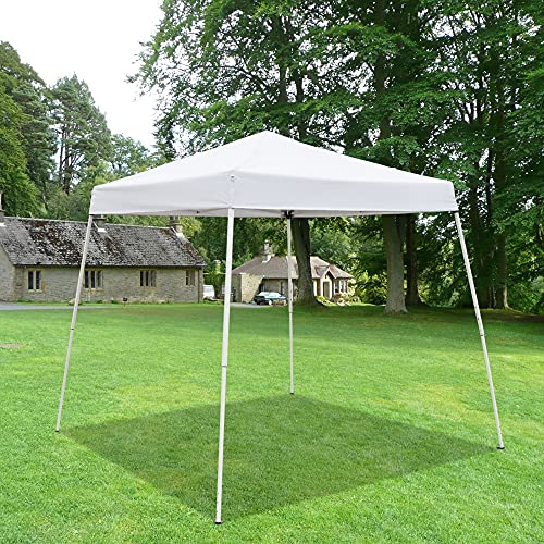 3x3m Outdoor Pop Up Canopy Tents,Portable Instant Folding Shelter Gazebos,Waterproof Beach Tents,Easy Up Instant Commercial Canopy Tent,with Carry Bag,for Garden Camping Wedding Party BBQ (White) - color: White, size: 3x3m