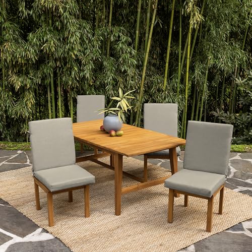 Arden earthFIBER Outdoor Dining Chair Cushion, 20 x 20, Rain-Proof, Fade Resistant, Sandbar Taupe Texture - color: Sandbar Taupe Texture, size: 1 Pack, style: Polyfill