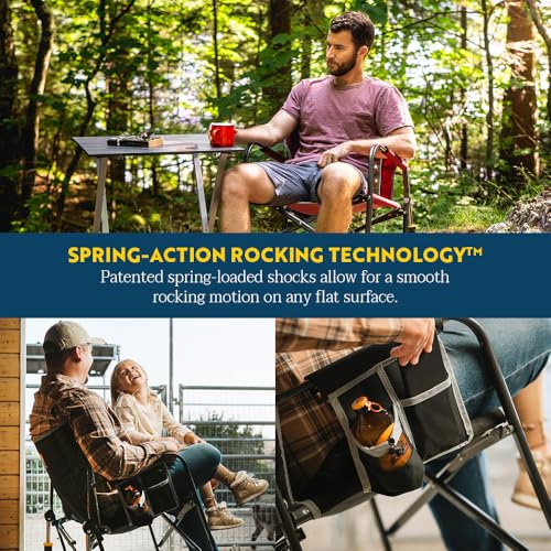 GCI Outdoor Freestyle Rocker XL Portable Folding Rocking Chair and Outdoor Camping Chair - color: Black, style: Freestyle Rocker Xl