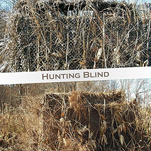 Camo Netting Camouflage Netting 6.5ft×10ft,10ft×10ft, 20ft×20ft,with Mesh Backing, Hunting Blind Nets, Sunshade Canopy, Army Tarp Fence Net for Party Decoration, Photograph and Car Cover - color: Dry Grass, size: 10ftx13ft