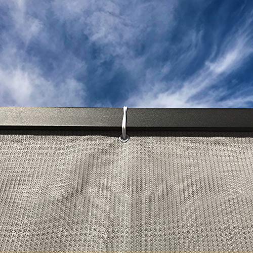 Alion Home Sun Shade Privacy Panel with Grommets and Hems on 4 Sides for Patio, Awning, Window, Pergola or Gazebo - Smoke Tan (8' x 10') - color: Smoke Tan, size: 8' x 10'