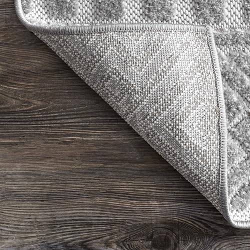 nuLOOM Kamryn Textured Tribal Indoor/Outdoor Area Rug, 4x6, Grey - color: Grey, size: 4' x 6' (Rectangular)