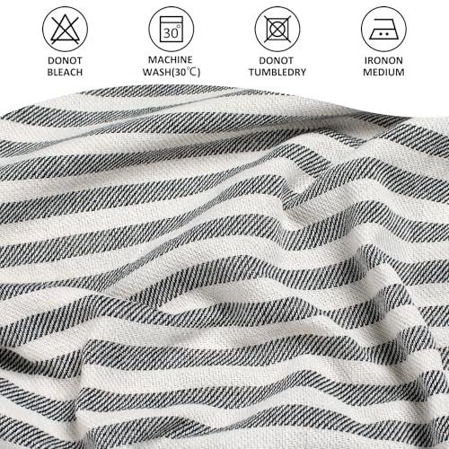 cabanana Turkish Beach Towel Oversized - 40"x70" Quick Dry Sand Free Thin Beach Towels for Adults,Extra Large Cotton Lightweigh Travel Towel for Beach Accessories (Black) - color: Stripe Black
