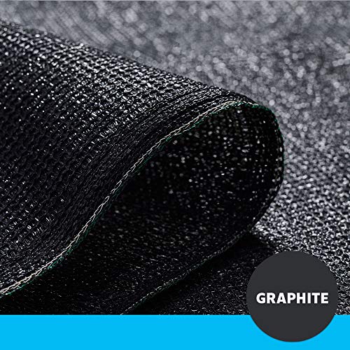 Coolaroo 90% UV Block Heavy Duty Sun Protection Fabric - Breathable Outdoor Shade Cover for Pergolas, Patios, Pets, Vehicles, and Play Areas, Tear-Resistant HDPE, 6ftx50ft Roll, Graphite - color: Graphite, size: 6' X 50'
