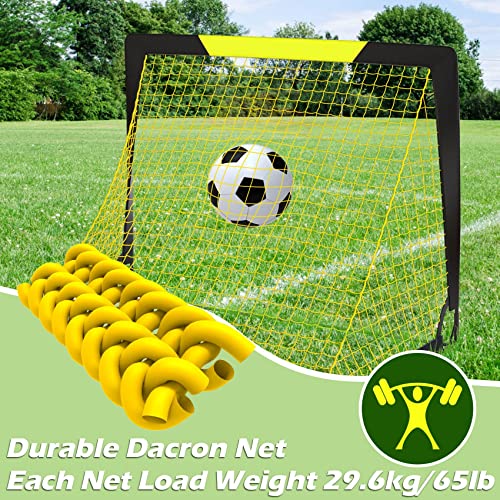 Happy Jump 7x5 FT & 5x3.6 FT Portable Soccer Goal for Youth Players Ages 6–14, Large-Frame Design Built for Long-Term Development, Easy Setup for Backyard, Park or School Training - style: 3x2.2 FT, 1 Pack
