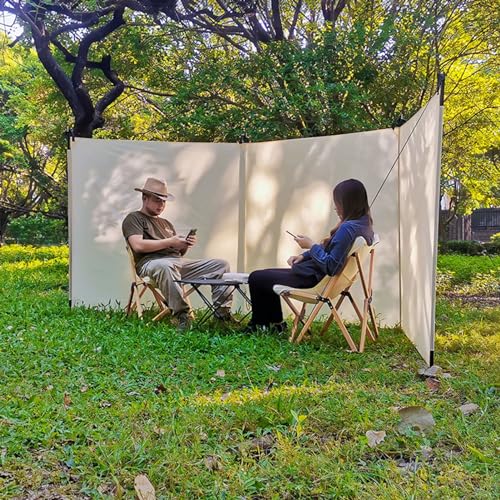 SHYP Camping Windbreaks Stove Windscreen Waterproof Oxford Cloth, Camping Beach Windshield Shelter, Backpack Portable Sunshade Screen, Outdoor Caravan Privacy Fence, for Garden Grills BBQ Picnic