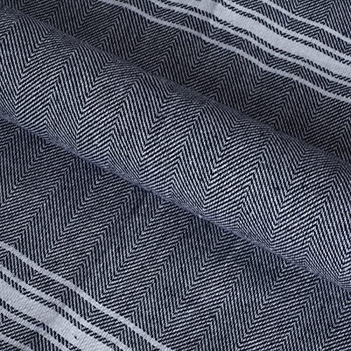 Belizzi Home Peshtemal Turkish Towel Chevron Beach Towels Oversized 36x71 Set of 6, Beach Towels for Adults, Soft Durable Absorbent Extra Large Bath Sheet Hammam Towel - Navy Blue - color: Navy, size: 6 Pack