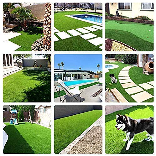 Premium Artificial Grass, Drainage Mat, 6.5' x 10' Artificial Turf for Dogs, Cats, Pets, Turf Realistic Indoor/Outdoor for Garden, Patio (65 sq ft) - 2 Pack - size: 6.5ft*10ft