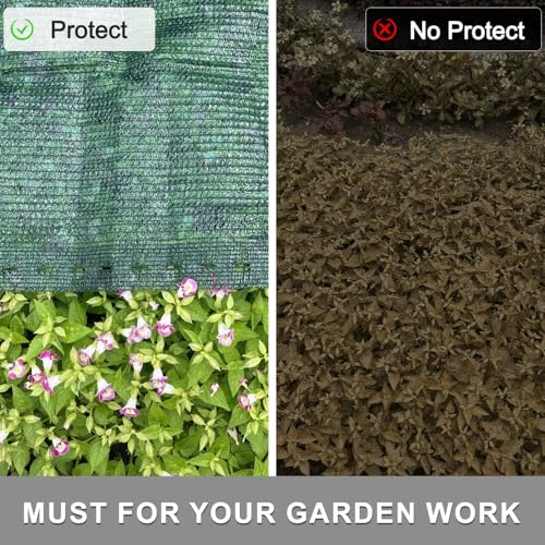 SUNNY GUARD 65-75% Sun Shade Cloth, 6.5 x 20 FT Green HDPE Mesh – Breathable Garden Shade Cover for Plants, Vegetables, Greenhouse, Patio, Chicken Coop & Dog Kennel - color: 70% SHADE-GREEN, size: 6.5 FT x 20 FT