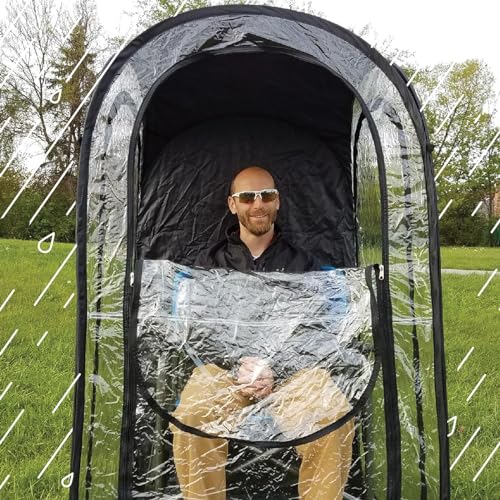 WeatherPod® Pop-Up Sports Tent 1-2 Person – Instant Setup MyPod™ Original Shark Tank All-Weather Pod Shelter for Outdoor Sports, Rain, Wind & Cold - color: Navy, size: Large