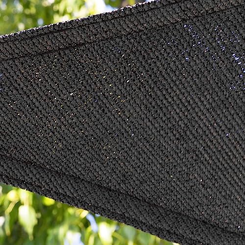 ColourTree 5' W x 5' L Black Pergola Sun Shade Canopy Replacement Cover UPF50, Commercial Grade 260 GSM Cloth for Outdoor Patio, Includes Stainless Steel Weighted Rods (We Make Custom Size)