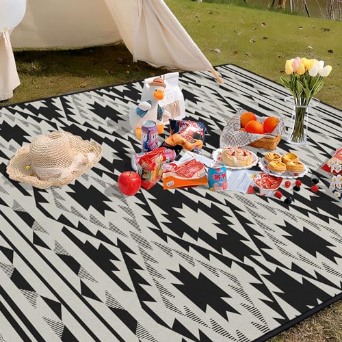 Boho Picnic Blankets Waterproof Foldable, 80″X80″ Tribal Large Picnic Mat Outdoor Blanket for Grass, Thick Beach Blanket Sandproof Picnic Accessories for Camping Party Park Patio Hiking - color: A02, size: 6'8" X 6'8" (Square)