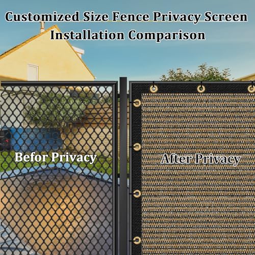 Shade&Beyond 3' X 10' Privacy Screen Fence 170 GSM Fencing Mesh Shade Net Cover for Wall Garden Yard Backyard Indoor Outdoor Home Decoration, Brown - color: Brown, size: 0 3' X 1 0'