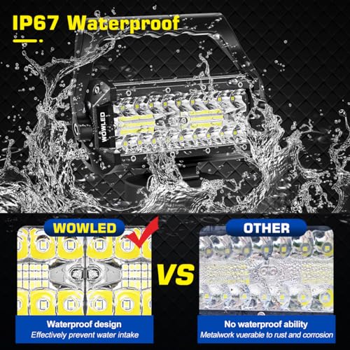 WFPOWER Portable LED Work Light with Magnetic Base, 120W Super Bright Waterproof Flood & Spot Lights Job Site Lighting Fog Lights for SUV Boat Bar Truck Outdoor Camping Car Repairing Emergency Lights - size: 7inch Combo Magnetic Lights