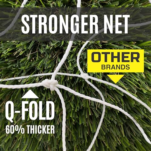 QUICKPLAY Q-Fold Soccer Goal | 30-Second Folding Design for Easy Setup | Portable & Weatherproof uPVC Soccer Goal for Backyard | Durable Post for Adults & Kids - style: 12 x 6'