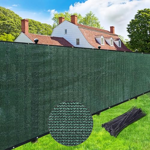 UPGRADE Privacy Fence Screen 3x2ft Commercial 220GSM Fence Panel with Brass Grommets Heavy Duty Perfect for Outdoor Backyard,Customizable,Dark Green - color: Dark Green, size: 3'x2'Customized