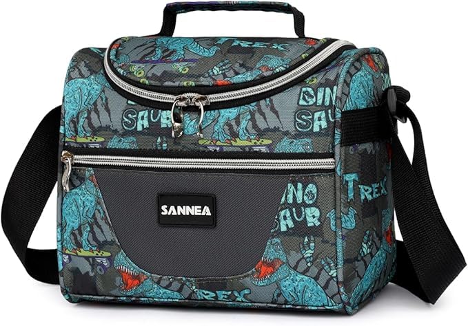 Insulated Cooler Lunch Bag 1.85gal/7L Jurassic Dinosaurs Theme Reusable Lunch Box Tote for work Picnic Camping Gym Travel - color: 7L Jurassic Dinosaurs