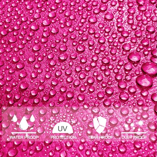 STARPYNG-7 Mil Pink/Silver 12x12 Feet Tarp-Multifunctional Waterproof Tarpaulin-Waterproof, UV Resistant, Rip and Tear Resistant, Poly Tarpaulin with Reinforced Edges for Cover - color: Pink/Silver, size: 12x12FT