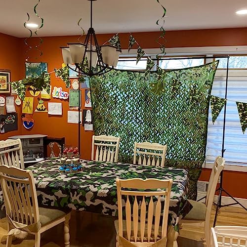 HYOUT Camo Netting Camouflage Net Bulk Roll for Hunting Blinds Ghillie Sunshade, Camping, Military Party Decoration - color: Woodland Camo, size: 10x10ft(3M*3M)