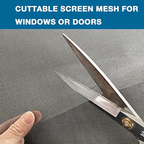 NeatiEase Window Screen Roll, 36"x50' Adjustable Flexible Fiberglass Screen Door Mesh - DIY Replacement Kit for Patio Porch Door Windows and Sliding Screen Doors(Gray) - color: Gray, size: 36in(W)x50ft(L)