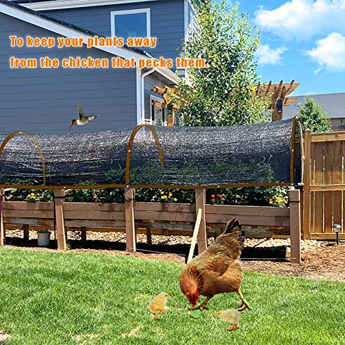 Shade Cloth - for Plants Greenhouse, 70% Sunblock Shade Sails -for Outdoor Garden Pergola Patio Lawn Sun Protection Neting Cover for Kennel Chicken Coop Easier to Hang Plant Cover - size: 5'x12'