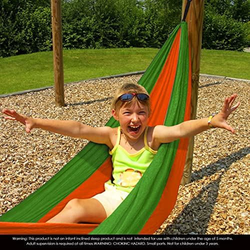 Grassman Kids Small Hammock for Camping Portable Hammock for Child Girls Boys Ultralight Backpack Mini Hammocks with Straps Orange - color: Oange, size: one pack