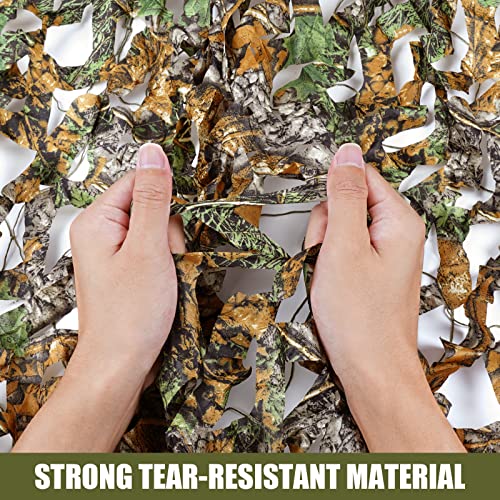 Sposuit Camo Netting - Camouflage Net 10x20 20x20 10x10 5x10 5x20, Military Camo Netting for Hunting Bulk Roll, Camo Tarp Sunshade Net for Party Decorations, Sunshade, Camping Ghillie Netting - color: Simulation Leaf, size: 10ft x 10ft(3M x 3M)