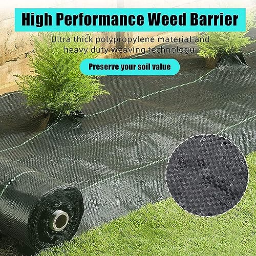 Broadfashion 3ft x 300ft Premium Weed Barrier Landscape Fabric, 3.24 oz Heavy Duty, Weed Control Fabric, High Permeability, Good for Flower Bed, Driveway Fabric and Ground Cover - size: 3ft x 300ft & 3.24 oz