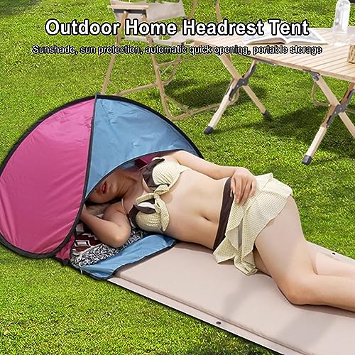 Dog Shade Canopy – Outdoor Pet Tent, Foldable Sun Shelter | Portable UV Resistant Dog Shade Tent, Beach Travel Canopy for Small Pets, Lightweight Windproof Tent with Built-in Holder for Mobile Viewing - color: blue powder